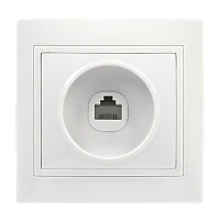 Розетка Smartbuy телефонная 1-местная белая "Венера"