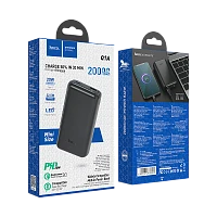 Внешний аккумулятор HOCO Q1A 20000mAh 3.0A 20W 1USB/Type-C PD3.0 черный (1/24)