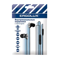 Наушники внутриканальные Ergolux ELX-WHP02P-C02 с микр. черный (1/10/500)