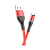 Кабель Borofone BU16 USB (m)-Type-C (m) 1.0м 3.0A ткань магнит красный (1/63/252)