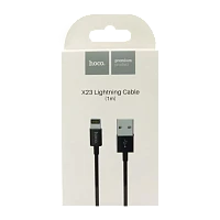 Кабель HOCO X23 USB (m)-Lightning (m) 1м 2.1A TPE черный (1/46/276)