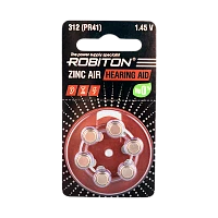 Батарейка Robiton HEARING AID ZA312 BL6 Zinc Air 1.45V