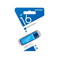 Флеш-накопитель Smartbuy Glossy 16GB USB2.0 пластик синий