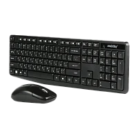 Набор клавиатура+мышь беспроводной Smartbuy 235380AG классическая черный (1/20)