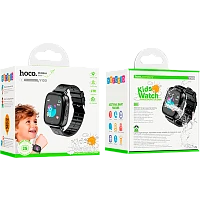 Смарт-часы Hoco Y100 детские с функцией звонка черный (1/50)