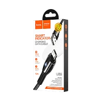 Кабель HOCO U89 USB (m)-microUSB (m) 1.2м 2.4A ткань черный (1/22/220)