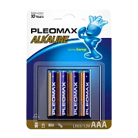 Батарейка Pleomax LR03 AAA BL4 Alkaline 1.5V (4/40/400/32000)