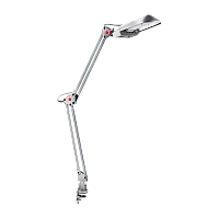 Светильник настольный Camelion KD-017C 11W 230V 2G7 струбцина +лампа серебряный (1/6)