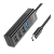 USB-Хаб HOCO HB25 4USB Type-C (m) USB3.0 0.3м черный (1/18/180)