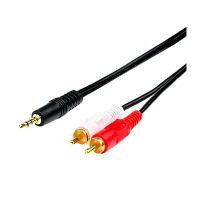 Кабель AUX Atcom Jack 3.5mm (m)-2xRCA (m) 1.5м силикон черный пакет с подвесом (1/10/250) 