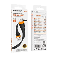 Кабель Borofone BX118 USB (m)-Type-C (m) 1м 3.0A ПВХ черный (1/360)