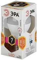Лампа светодиодная ЭРА A55 E27 7W 4000К 170-265V груша (1/6/30)