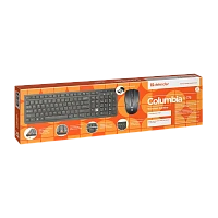 Набор клавиатура+мышь беспроводной Defender C-775 Columbia классическая мультимед. черный (1/20)