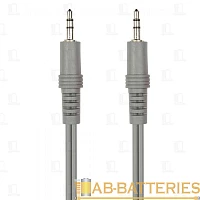 Кабель AUX Smartbuy KA-333 Jack 3.5mm (m)-Jack 3.5mm (m) 3м силикон серый (1/50) 