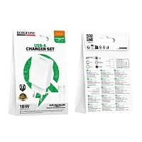 Сетевое З/У Borofone BAS72A 1USB 18W с кабелем microUSB белый (1/20/120)