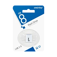 Флеш-накопитель Smartbuy Lara 8GB USB2.0 пластик белый
