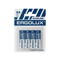 Батарейка Ergolux LR6 AA BL4 ПРОМО Alkaline 1.5V (4/40/720)