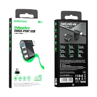 USB-Хаб Borofone DH3 4USB USB (m) черный (1/26/156)