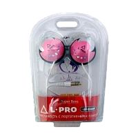 Наушники L-PRO AP Q 68 MP клипсы цвет pink10\120