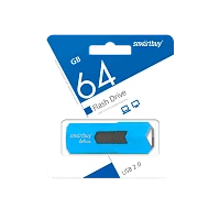 Флеш-накопитель Smartbuy Stream 64GB USB2.0 пластик синий
