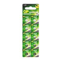 Батарейка GP G3/LR736/LR41/392A/192 BL10 Alkaline 1.5V отрывные (10/250/5000)