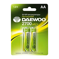 Аккумулятор бытовой Daewoo HR6 AA BL2 NI-MH 2700mAh (2/20/100)