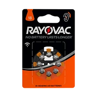 Батарейка Rayovac ACOUSTIC ZA13 BL8 Zinc Air 1.45V 0%Hg (8/80/800)