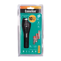 Фонарь ручной Camelion LED5136 10W LED 5 режимов+ZOOM +3AAA черный (1/6/24)