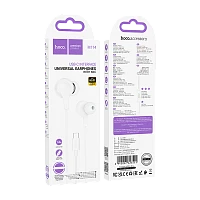 Наушники внутриканальные HOCO M114 с микр. Type-C белый (1/31/310)