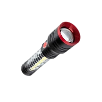 Фонарь ручной Космос 132Lit 10WLED+5COBLED+кр.свет. от аккум IP55 4 режима черный/красный (1/20/40)