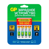 З/У для аккумуляторов GP AA/AAA 4 слота +4AAA 1000mAh (1/12)