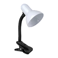 Светильник настольный Camelion KD-320 60W 230V E27 прищепка белый (1/12)