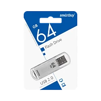 Флеш-накопитель Smartbuy V-Cut 64GB USB2.0 пластик серебряный