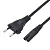 Кабель питания Без бренда TD-2729 (888) евровилка-2-pin 2.0м черный (1/25/200)