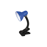 Светильник настольный Ultraflash UF-320 60W 230V E27 прищепка синий (1/42)