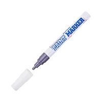 Маркер промышленный MunHwa PAINT MARKER PM-06 4.0мм нитрокраска серебряный (1/12/576)