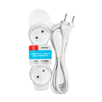 Удлинитель Smartbuy NEW 3р.Б/З 10A 7.0м ПВС 2x1мм² белый (1/30)