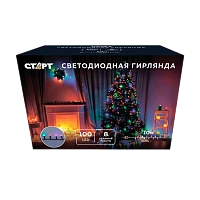 Гирлянда Старт НГ 100LED 10.0м нить 8 режимов мульти (1/25/100)