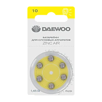 Батарейка Daewoo ZA10 BL6 Zinc Air 1.45V (6/60/600/3000)