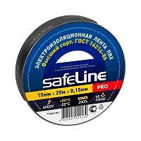 Изолента Safeline 15мм*20м ПВХ черный (10/200)
