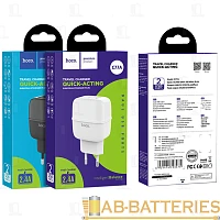 Сетевое З/У HOCO C77A 2USB 2.4A черный (1/12/120)