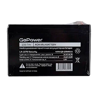 Аккумулятор свинцово-кислотный GoPower LA-1270/security 12V 7Ah для систем безопасности T1/ F1 (1/5)