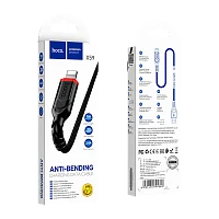 Кабель HOCO X59 USB (m)-Lightning (m) 1м 2.4A нейлон черный (1/30/300)