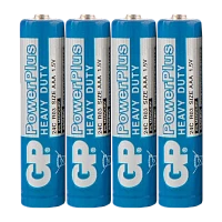 Батарейка GP PowerPlus R03 AAA Shrink 4 Heavy Duty 1.5V (4/40/200/1000)