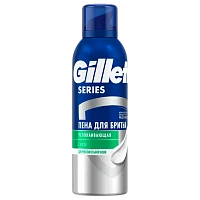 Пена для бритья Gillette Series SOOTHING 200мл для чувствительной кожи с алоэ (1/6)