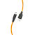 Кабель HOCO X21 Plus USB (m)-Lightning (m) 1.0м 2.4A силикон черный оранжевый (1/28/168)