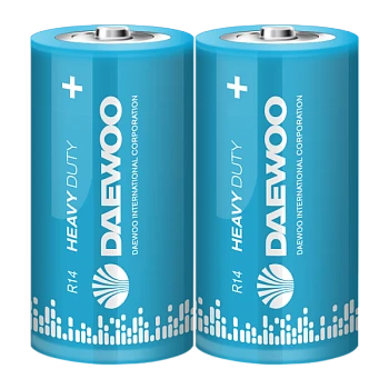 Батарейка Daewoo R14 C Shrink 2 Heavy Duty 1.5V (2/24/480)