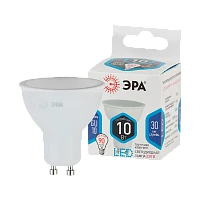 Лампа светодиодная ЭРА MR16 GU10 10W 4000К 165-265V софит матовая