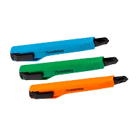 Нож строительный Smartbuy 9мм выдвижной обрезиненная рукоять ассорти (1/30)