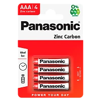 Батарейка Panasonic R03 AAA BL4 Zinc Carbon 1.5V (4/48/240)